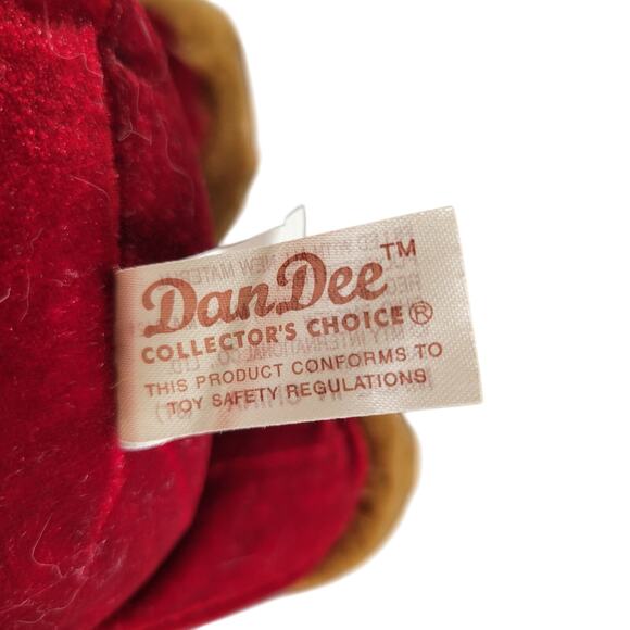 Christmas Bear Plush Set 14" Boy Girl Red Outfit Stuffed Animal Toy Dan Dee 2005 - Picture 8 of 16